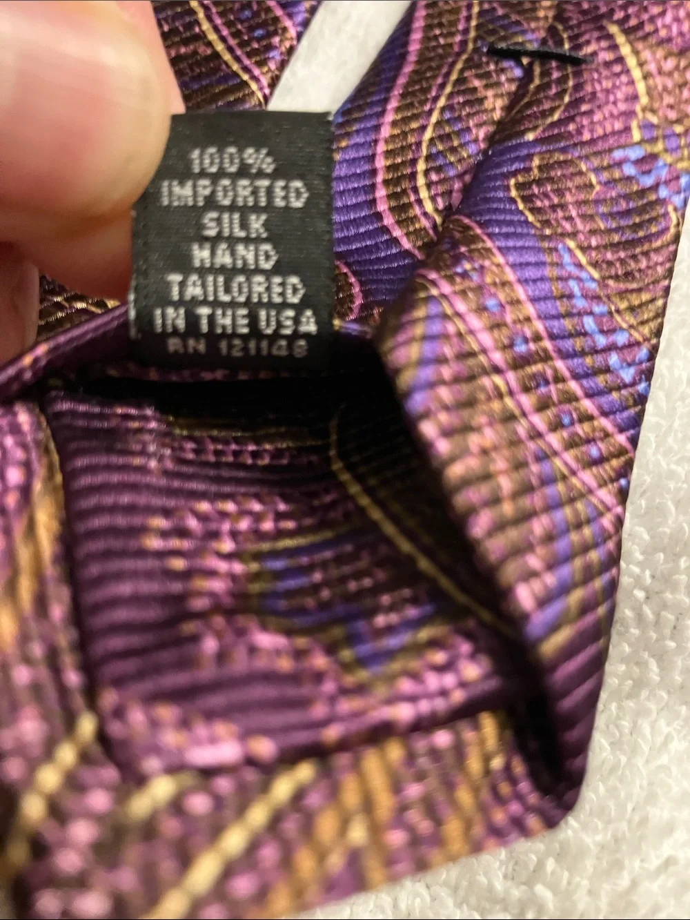 Purple Paisley Ike Behar Silk Tie